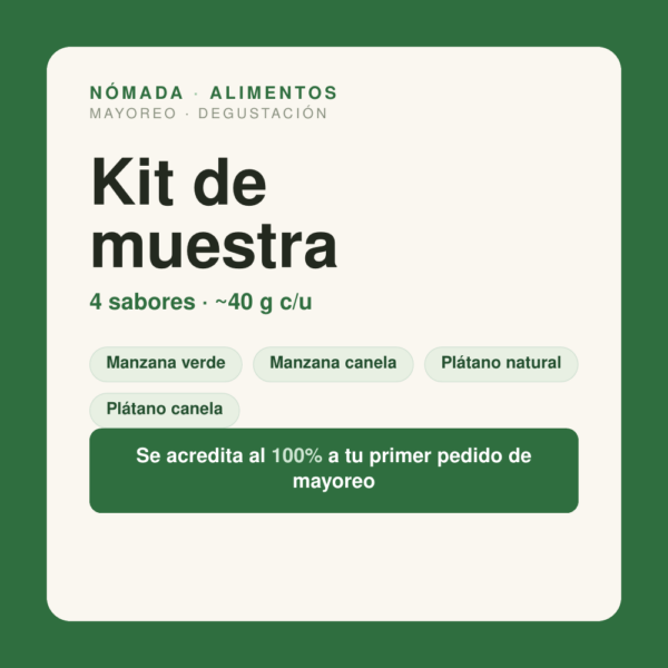 Kit de muestra Nómada Alimentos con fruta liofilizada